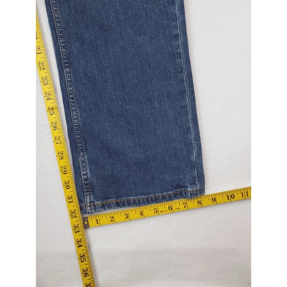 Levis 514 Jeans Mens 38x32 Blue Slim Straight Stretch Denim Pants Medium Wash